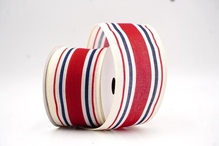 Burgundy  Classic Multi-Color Vertical Stripe Ribbon_KW0446GC-8-2